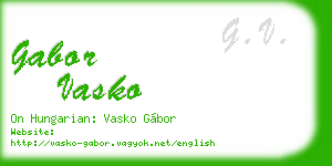gabor vasko business card