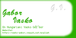 gabor vasko business card